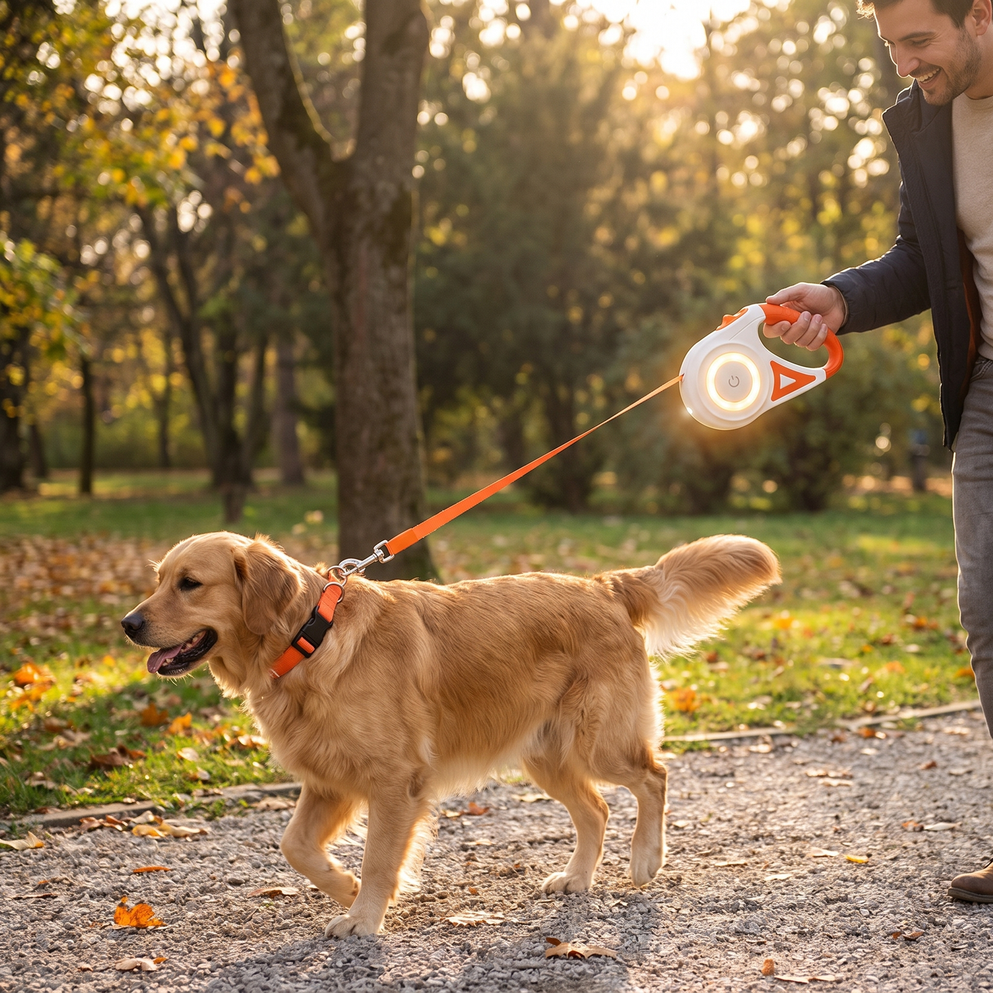 Retractable Lead with Light lifestyle