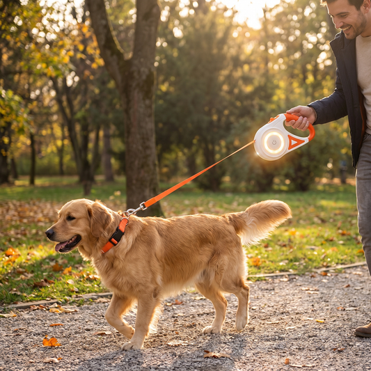 Retractable Lead with Light lifestyle