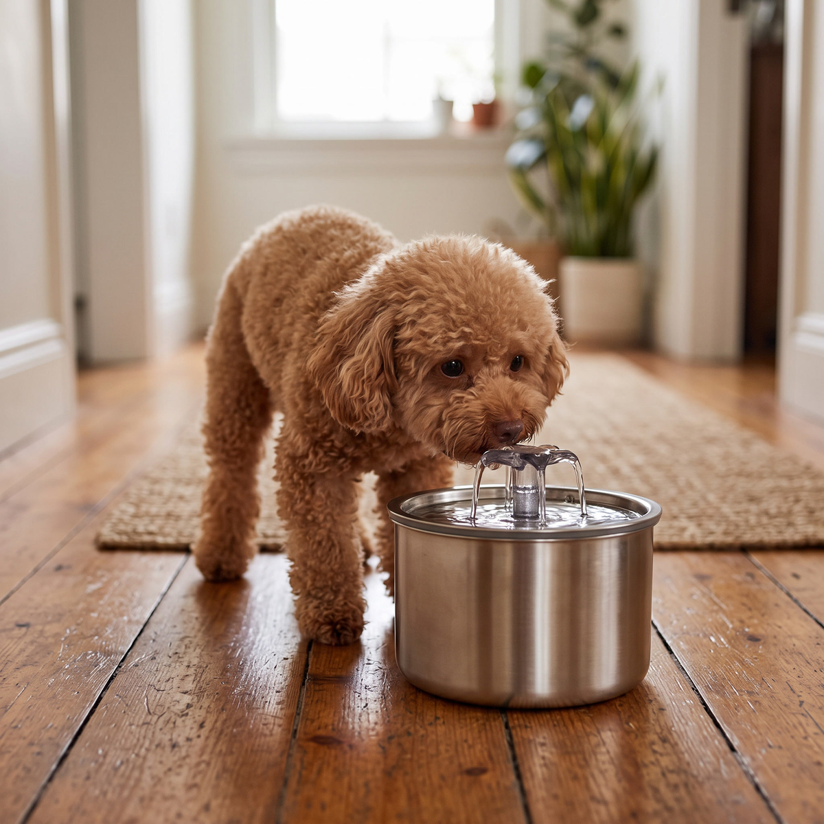 Stainless Steel Water Fountain with Fuji