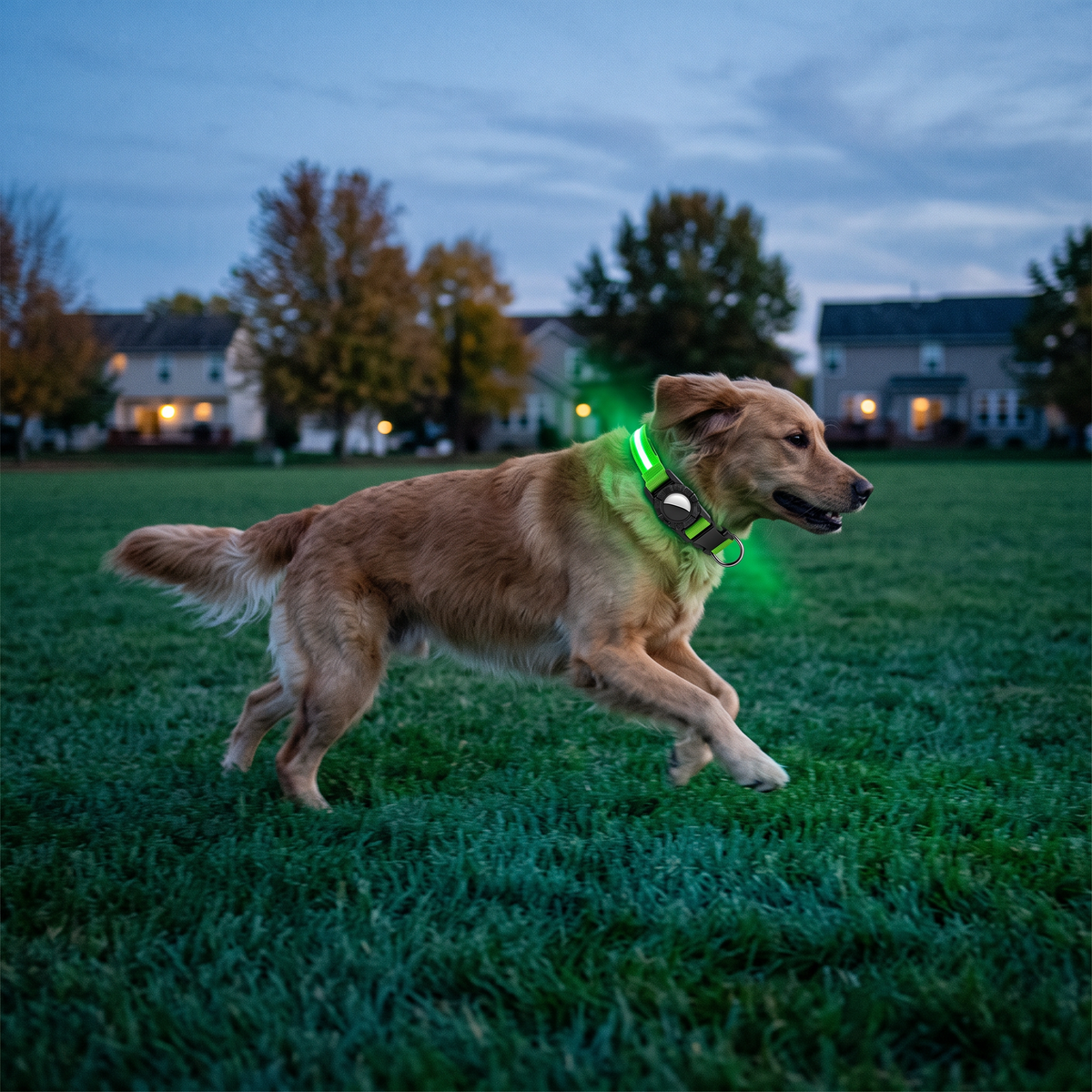 Luminous AirTag Collar green lifestyle