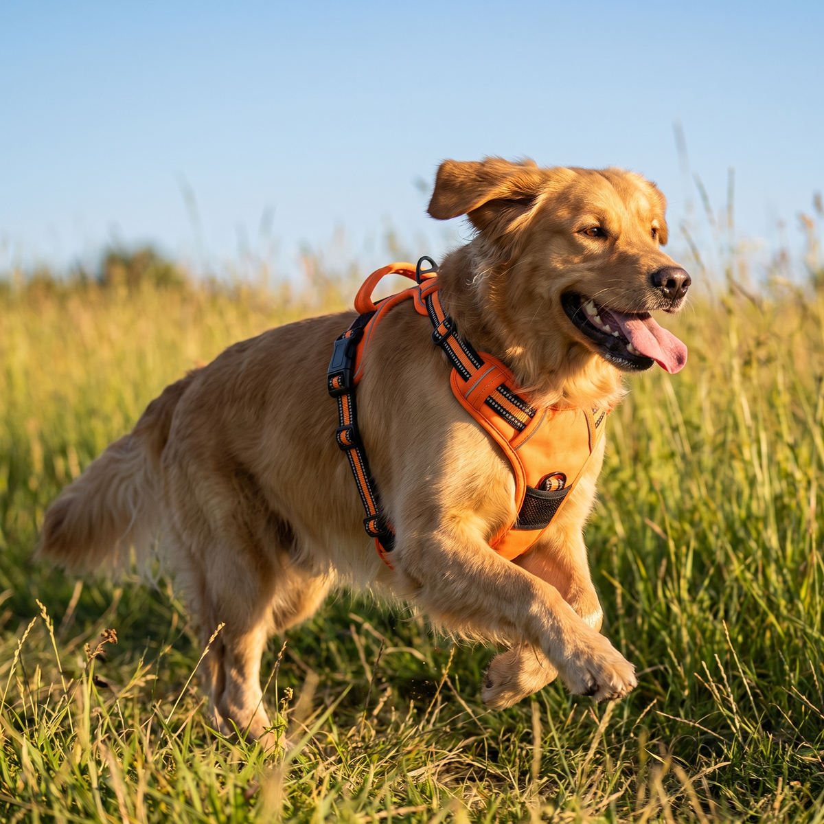 No Pull Harness Vest orange lifestyle 2
