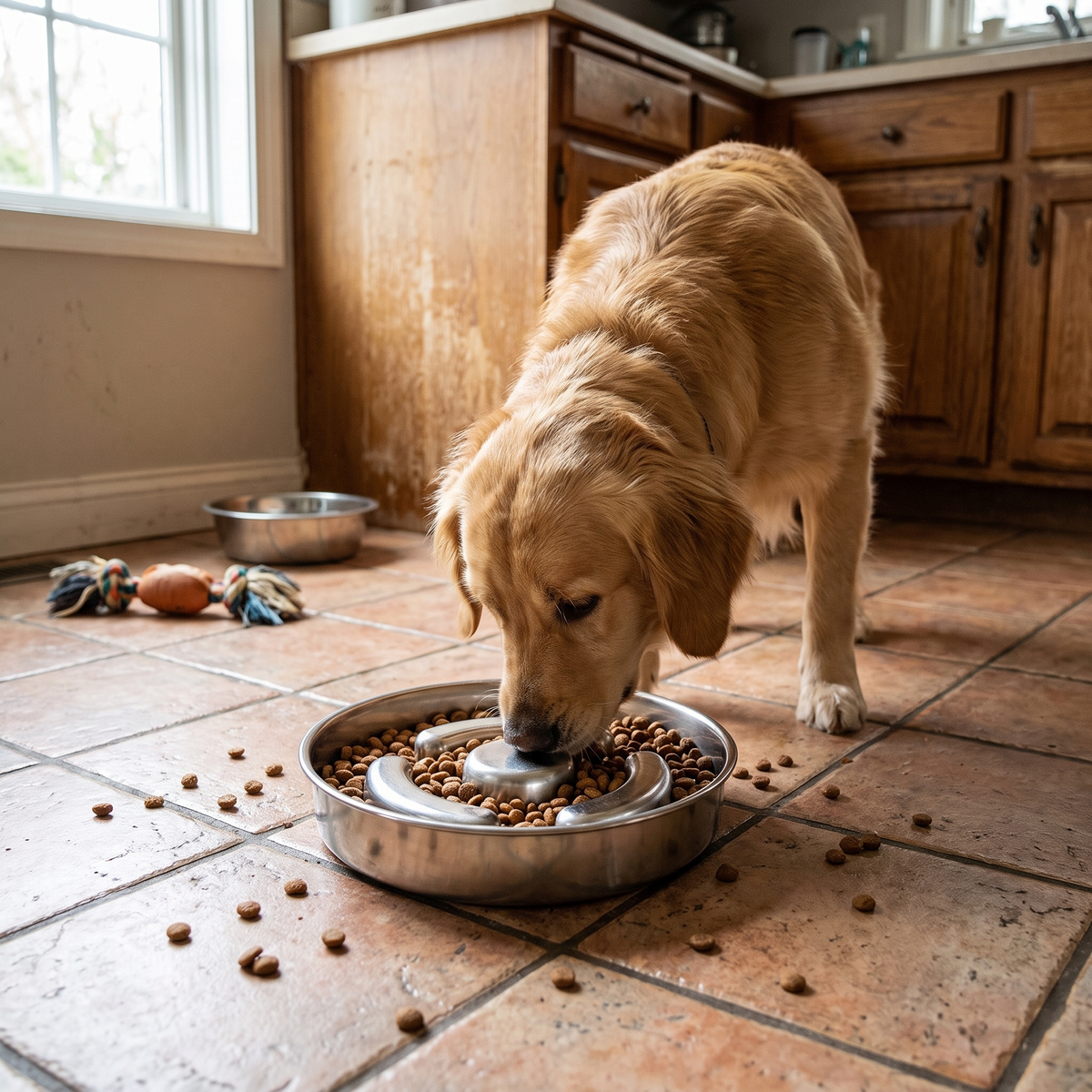 Stainless Slow Feeding Bowl lifestyle 3