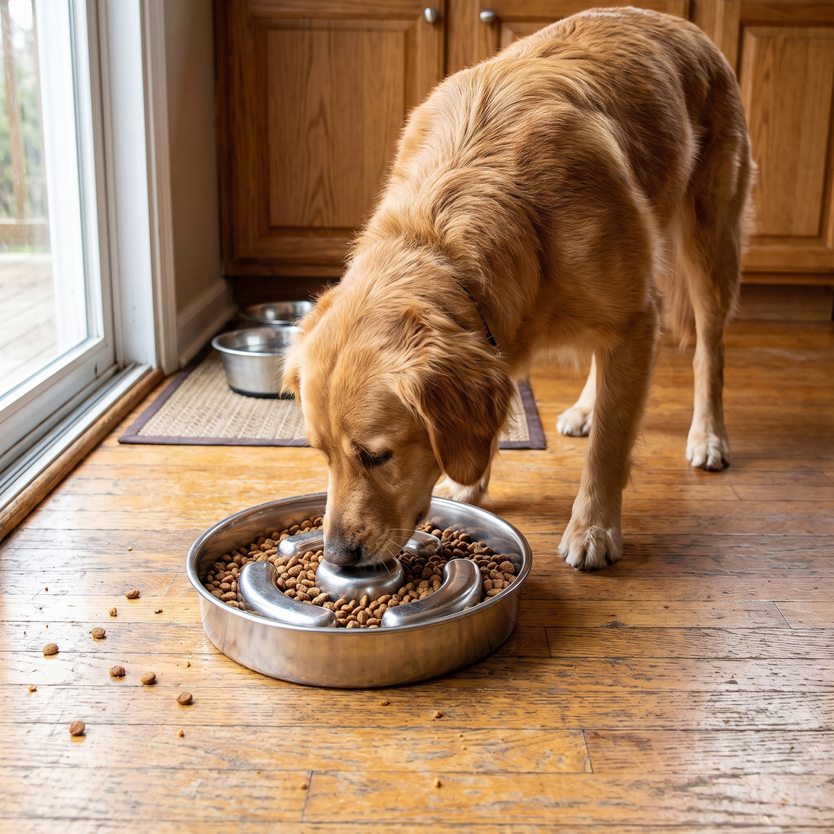Stainless Slow Feeding Bowl lifestyle 1