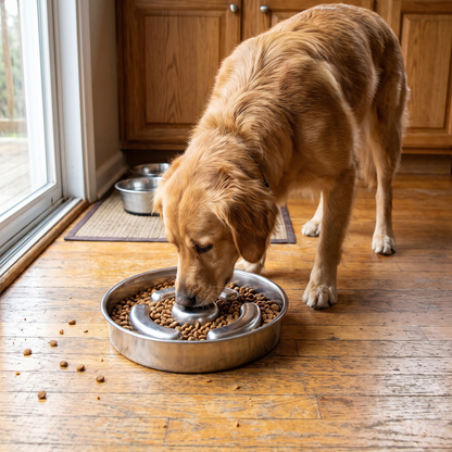 Stainless Slow Feeding Bowl lifestyle 1