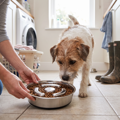 Stainless Slow Feeding Bowl lifestyle 2