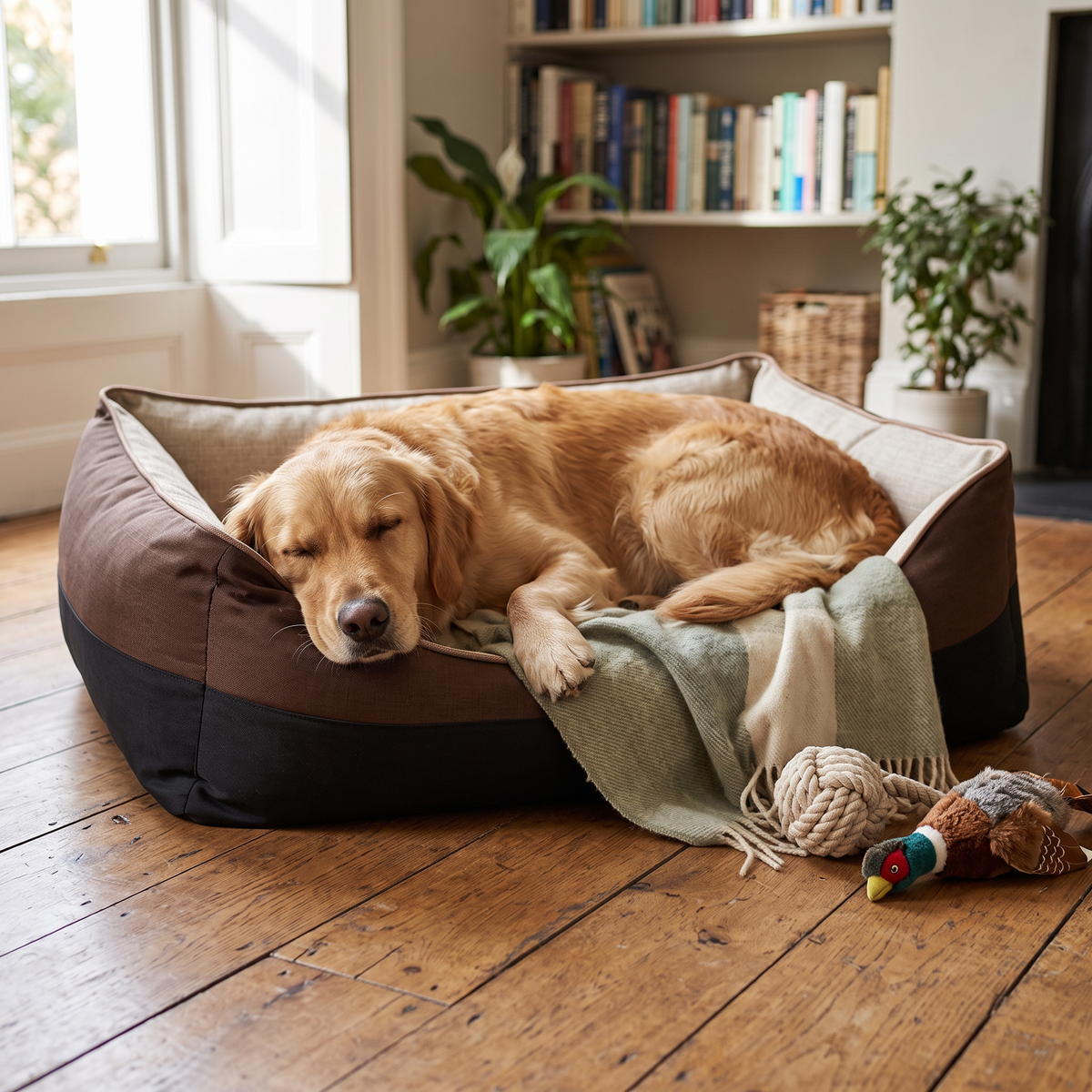 Washable Four Seasons Bed brown lifestyle