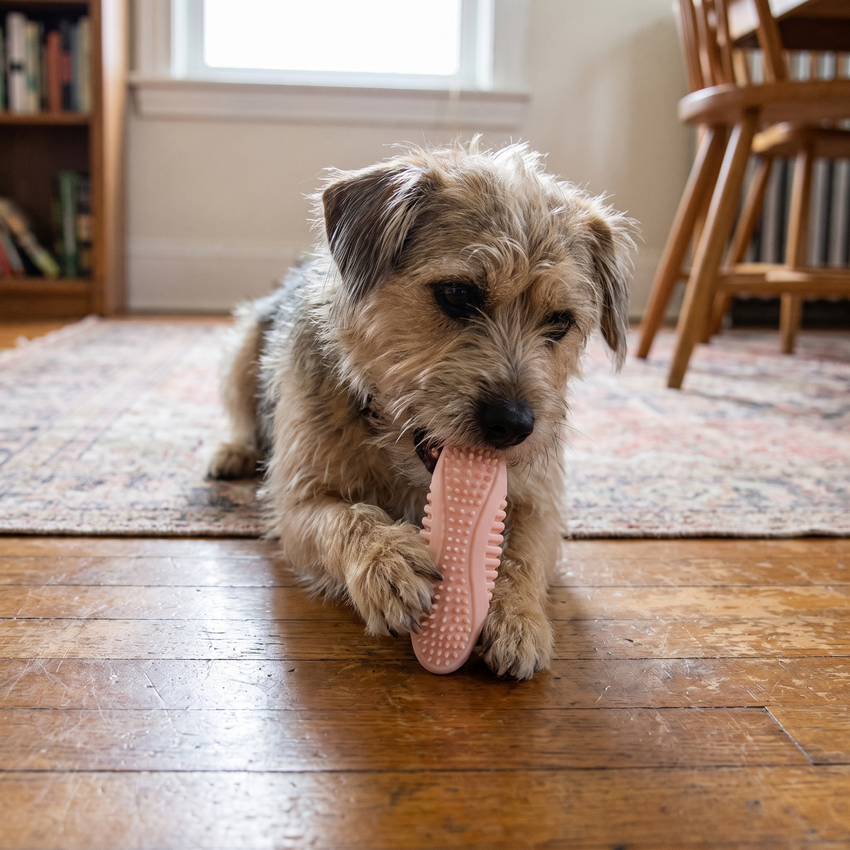Simple Chew Toy pink lifestyle