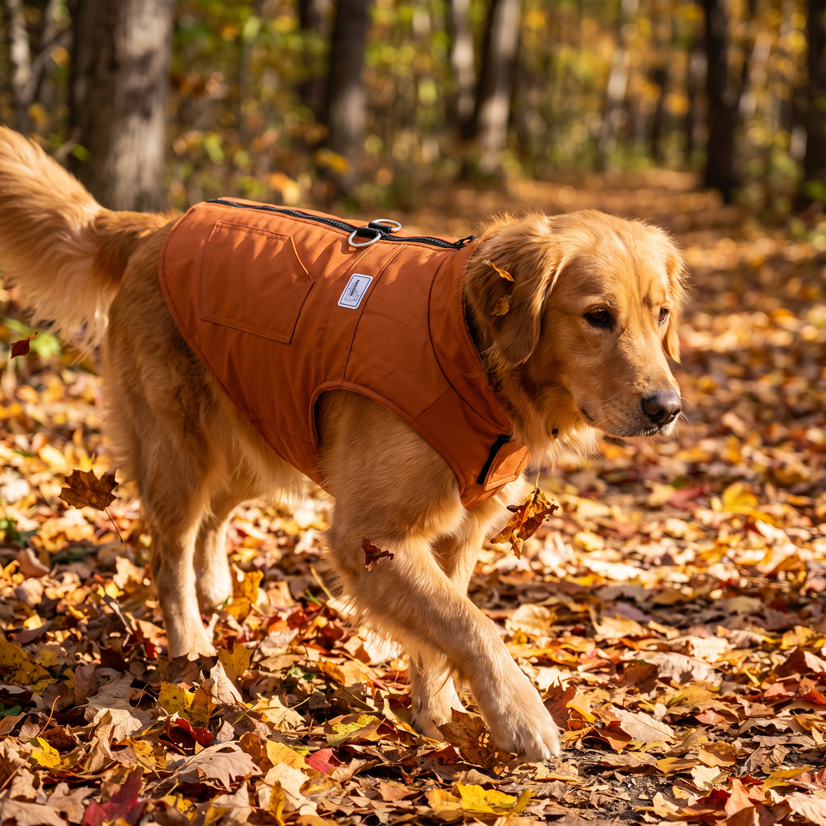 Winter Warmth Vest orange lifestyle 1